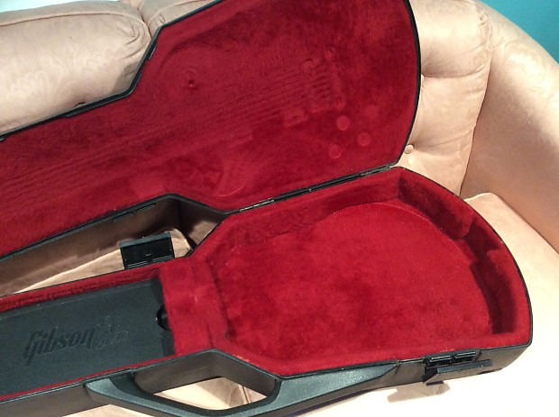 Gibson Chainsaw Case Gen 2 1970s Black with Red Interior