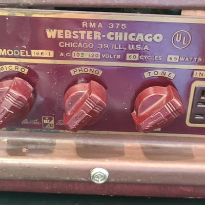 Webster Chicago RMA 375 166-1 Vintage tube guitar combo / Harp amp image 5