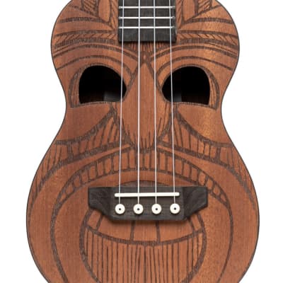 STAGG Tiki series concert ukulele with sapele top Maio finish with black nylon gigbag image 4