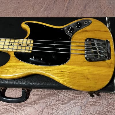 Fender Mustang Bass with Maple Fretboard 1975 - 1979 - Natural image 2