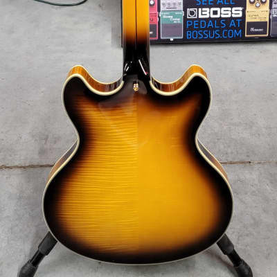 D'Angelico Excel EX DCTP (Discontinued) 2018 Sunburst Flame Top and Back image 6