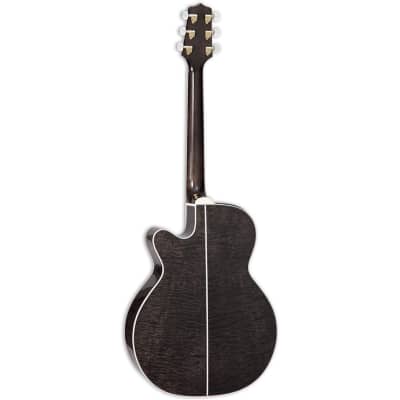 Takamine GN75CE TBK NEX Cutaway Acoustic-Electric Guitar with ChromaCast Hard Case & Accessories, Transparent Black image 5