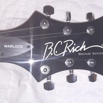 B.C. Rich Warlock 2007 Black With White Tribal Accent image 3