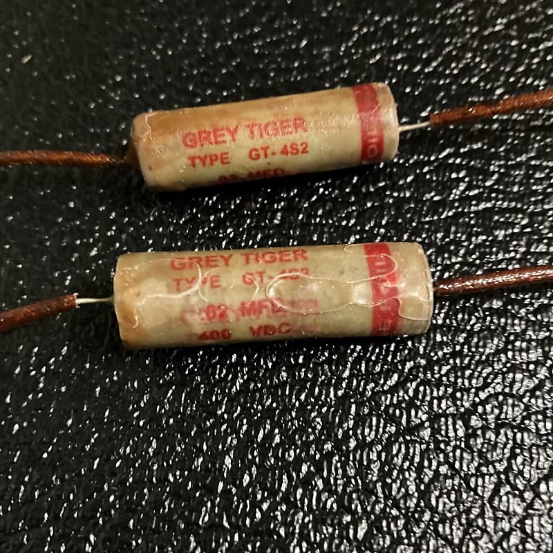 Gibson NOS Grey Tiger Pair Tone Capacitors .02 Les Paul Reverb