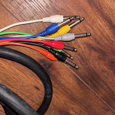 Hosa snake 10 ft 8 channel 0.25'' mono male to 0.25'' stereo male image 3