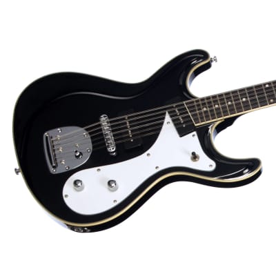 Eastwood Guitars Sidejack 12 DLX - Black and Chrome - Mosrite-inspired 12-string electric guitar - NEW! image 2
