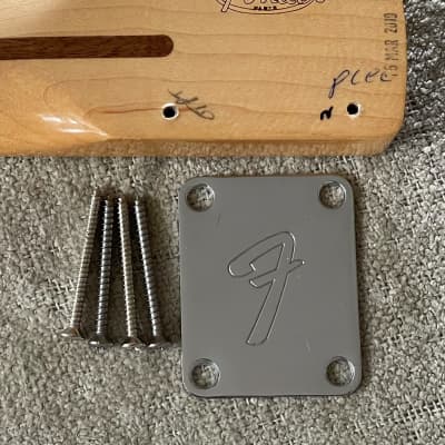 2019 Fender Stratocaster Loaded Maple Neck Staggered Tuners + F Neck Plate w Screws MIM Mexico image 14