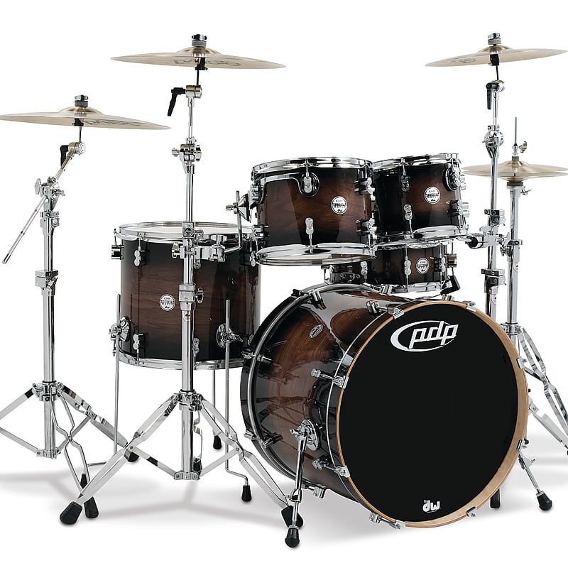 PDP Concept Exotic Series 5pc Shell Pack Walnut to Charcoal Burst image 1