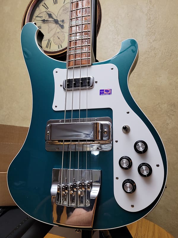 Rickenbacker 4003 turquoise bass guitar