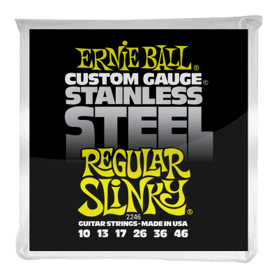 Ernie Ball Regular Slinky Stainless Steel Wound Electric Guitar Strings 10-46 image 1