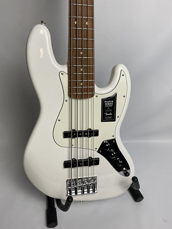 ベース Fender Player Jazz Bass V Fender Player Jazz Bass V - Polar White with Pau Ferro Fingerboard