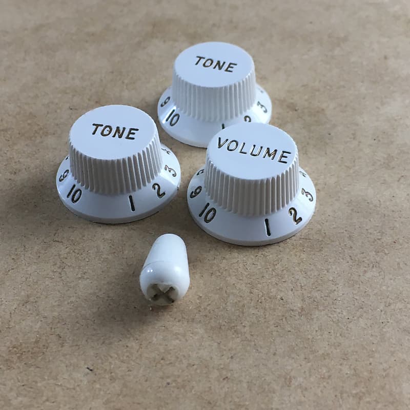 3 Genuine Fender Vintage Reissue White Light Aged Relic Knobs Reverb