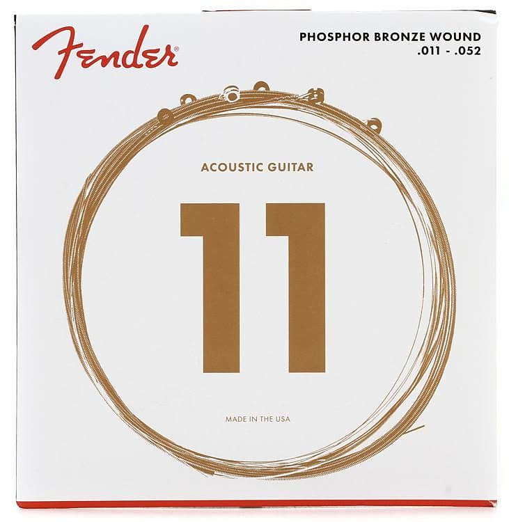 Fender Phos. Bronze Acoustic Strings, Ball End, 60CL .011-.052 image 1