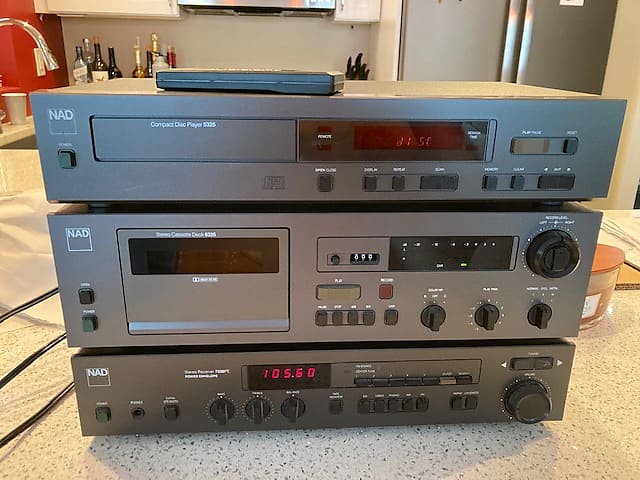 NAD Receiver, CD Player, Cassette Player Mid-80's - Dark Grey image 1