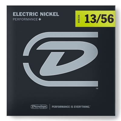 Dunlop DEN1356 Performance+ Nickel Electric Guitar Strings X-Heavy Wound G 13-56 image 1