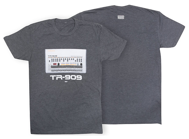 Roland TR-909 Crew T-Shirt Size Small in CHARCOAL image 1