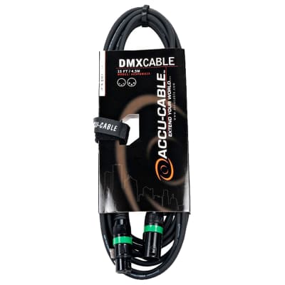 ADJ Accu-Cable 3-Pin Male to Female DMX Cable - 15 Ft. image 2