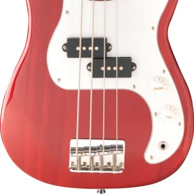 Jay Turser Electric P-Bass 3/4 Size Translucent Red JTB-40-TR image 2