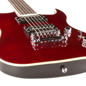 ギター G&L Tribute Fiorano GTS Trans Red/Rose G&L Tribute Fiorano GTS Electric Guitar Transparent Red