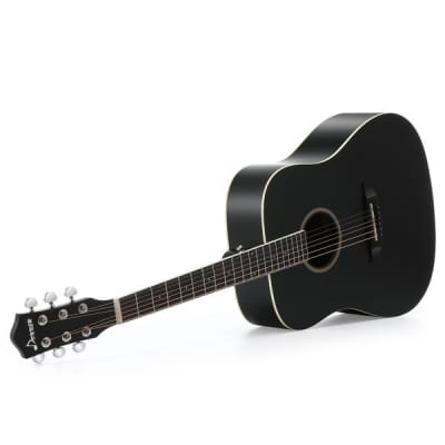 Donner  41 Inch Full-size Dreadnought Black Acoustic Guitar image 4