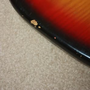 1974 1975 1976 Fender Precision Bass body sunburst lefty left-handed left hand image 5