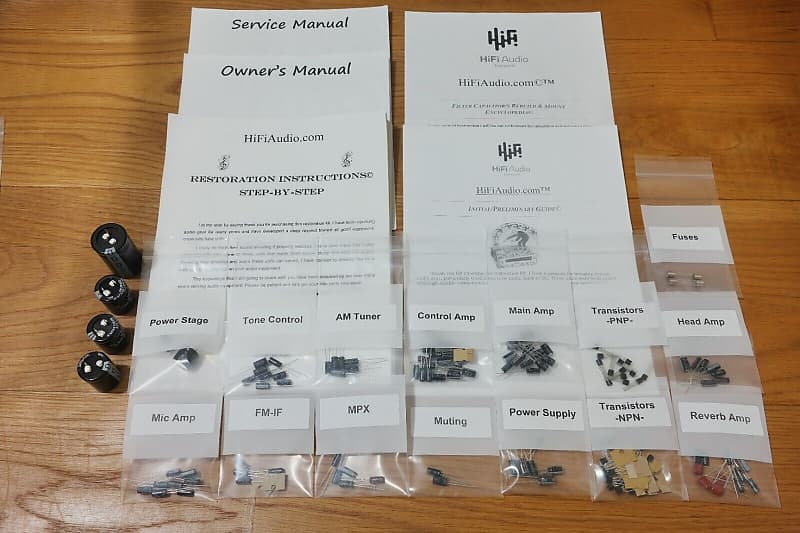 Pioneer SX-9000 restoration kit filter capacitor repair rebuild fix  			