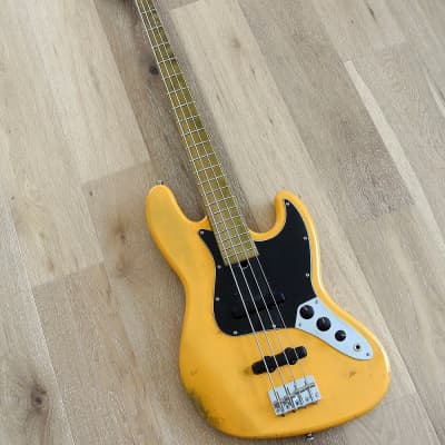 Marco Bass Guitars - TFL 4 Relic - 4 String Bass With Tulip Wood Body In Butterscotch Yellow image 1