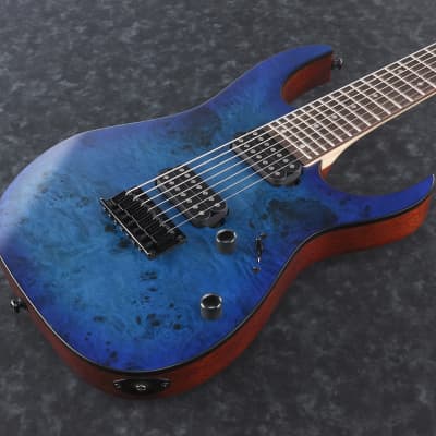 Ibanez RG Series RG7421PB 7-String Electric Guitar Flat Sapphire Blue image 4