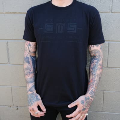 Classic Pedal Logo T-Shirt - Black On Black / M