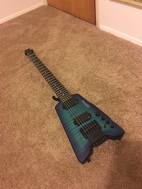 Steinberger Synapse Transcale ST-2FPA Custom Trans Blue EMG Piezo Electirc  Guitar