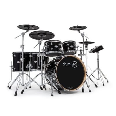 drum-tec pro 3 with Roland TD-50X - 2 up 2 down - Piano Black