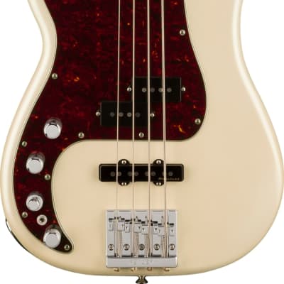 Fender Player Plus Precision Bass Left-Handed 4-String Bass, Olympic Pearl image 1