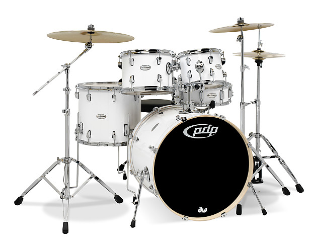 PDP PDMA22Z8WH Mainstage Series Complete 5pc Kit w/ Zildjan 360 Cymbal Pack image 1