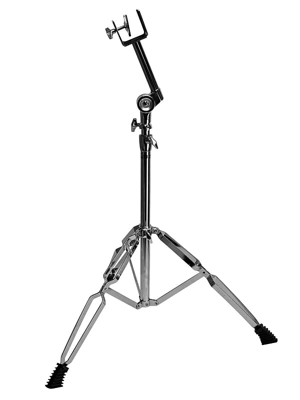 BONGO STAND Double Braced Chrome Heavy Duty Adjustable Height Reverb