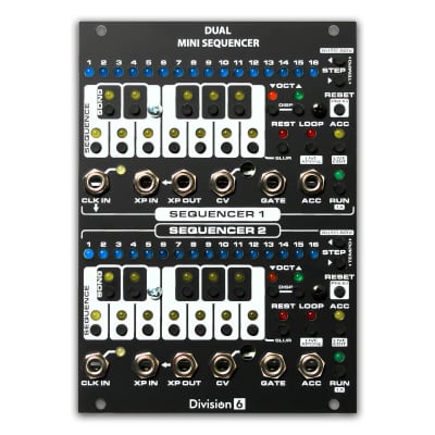 Division 6 Dual Mini Sequencer V2 Eurorack PCB, Panel and ICs image 2