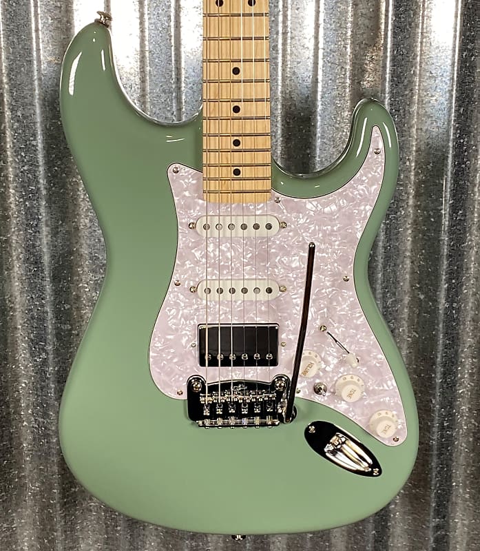 G&L USA 2022 Fullerton Deluxe Legacy HB Matcha Green Guitar & Bag #9288 Used image 1