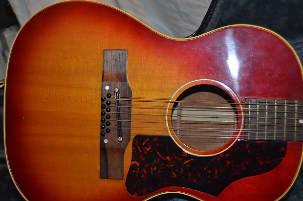 Gibson b25 12string acoustic guitar 1963 cherry sunburst image 1