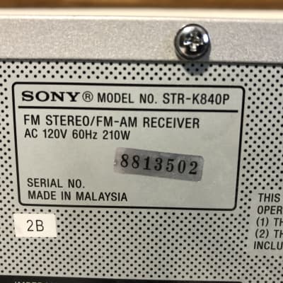 Sony STR-K840P Receiver HiFi Stereo Vintage 5.1 Channel Home Audio AM/FM Tuner image 6