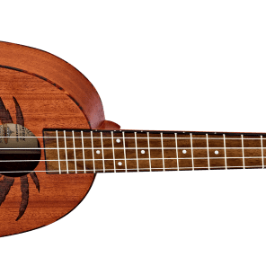 Ortega RUPA5MM Pineapple Series Sapele Top Concert Ukulele with Etched Palm Trees