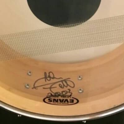 DW Craviotto Steam-Bent Maple 5x14 Snare Drum Solid 2003 Green Badge Signed image 6