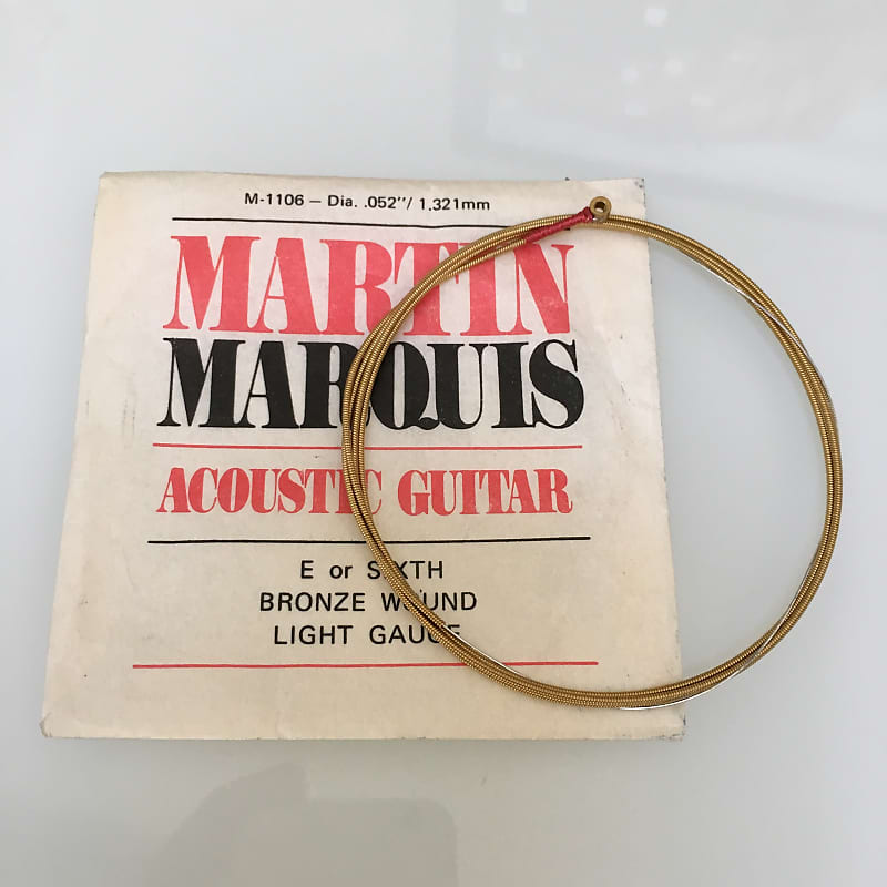 Vintage Martin Marquis Acoustic Guitar String Bronze Wound 0.52 image 1