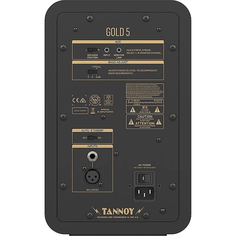 Tannoy GOLD 5 Dual-Concentric 5" Powered Studio Monitor (Single) image 2