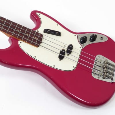 Fender Mustang Bass 1966 Dakota Red ~ Early First Year Example image 7