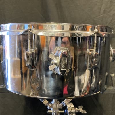 Frankie Banali's Quiet Riot, Ludwig 14x6.5" Timbale 1969 - Chrome over Aluminum image 9