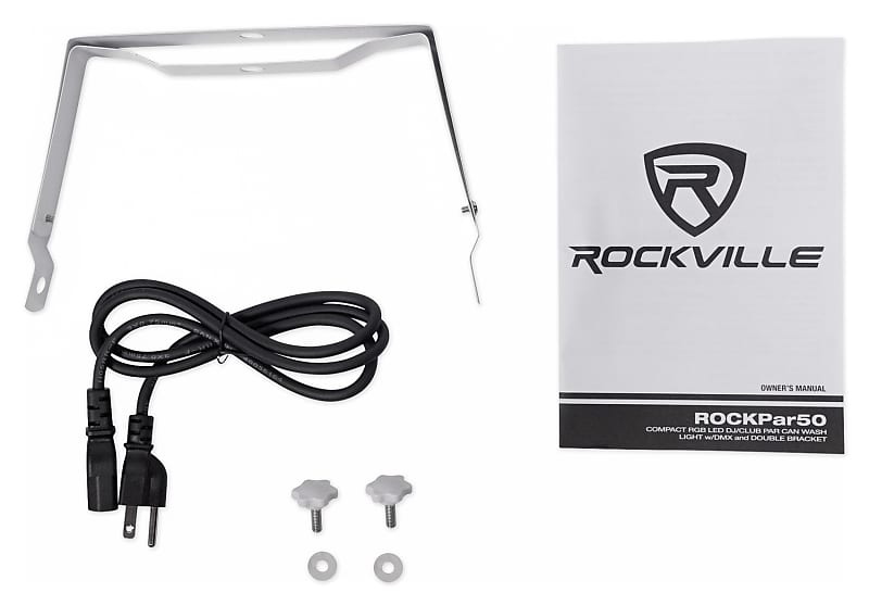 Rockville RockPAR50 LED RGB Compact Par Can DJ/Club DMX Wash Light+Dual  Bracket