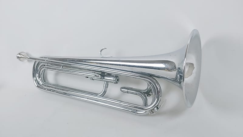 Vintage Slingerland Single Valve Bugle Nickel Silver With Reverb