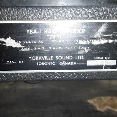 Traynor YBA-1 Bass Master 40-Watt Guitar 1967 / Bass Amp Head Late 1960s - Black image 2