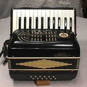 Vintage Italian Made Noble 12 Bass Accordion in Original Case & Ready to Play as-is image 2