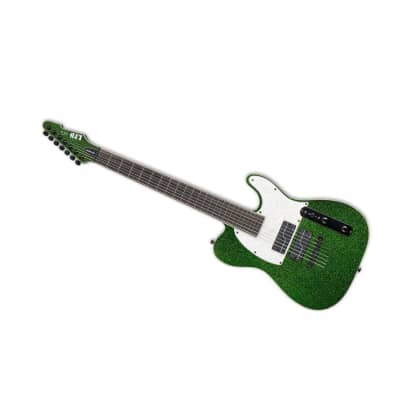 ESP LTD SCT-607B Stephen Carpenter Signature 7-String Baritone Electric Guitar - Green Sparkle image 6