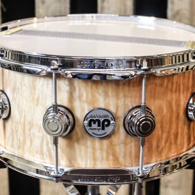 DW Collector's Natural Super Curly Maple 10ply VLT 5.6x14 Snare (video demo) image 5